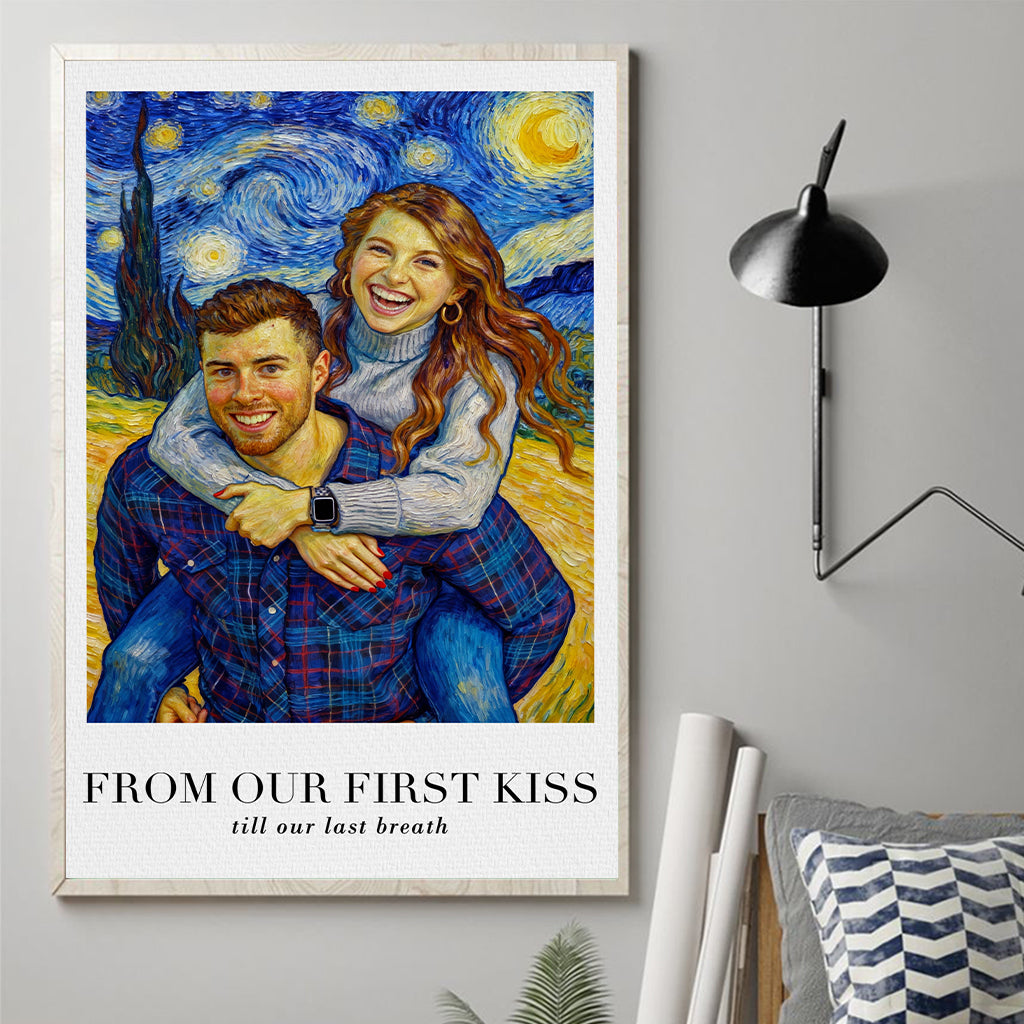 Van Gogh Wall Art - Personalized Couple Canvas And Poster
