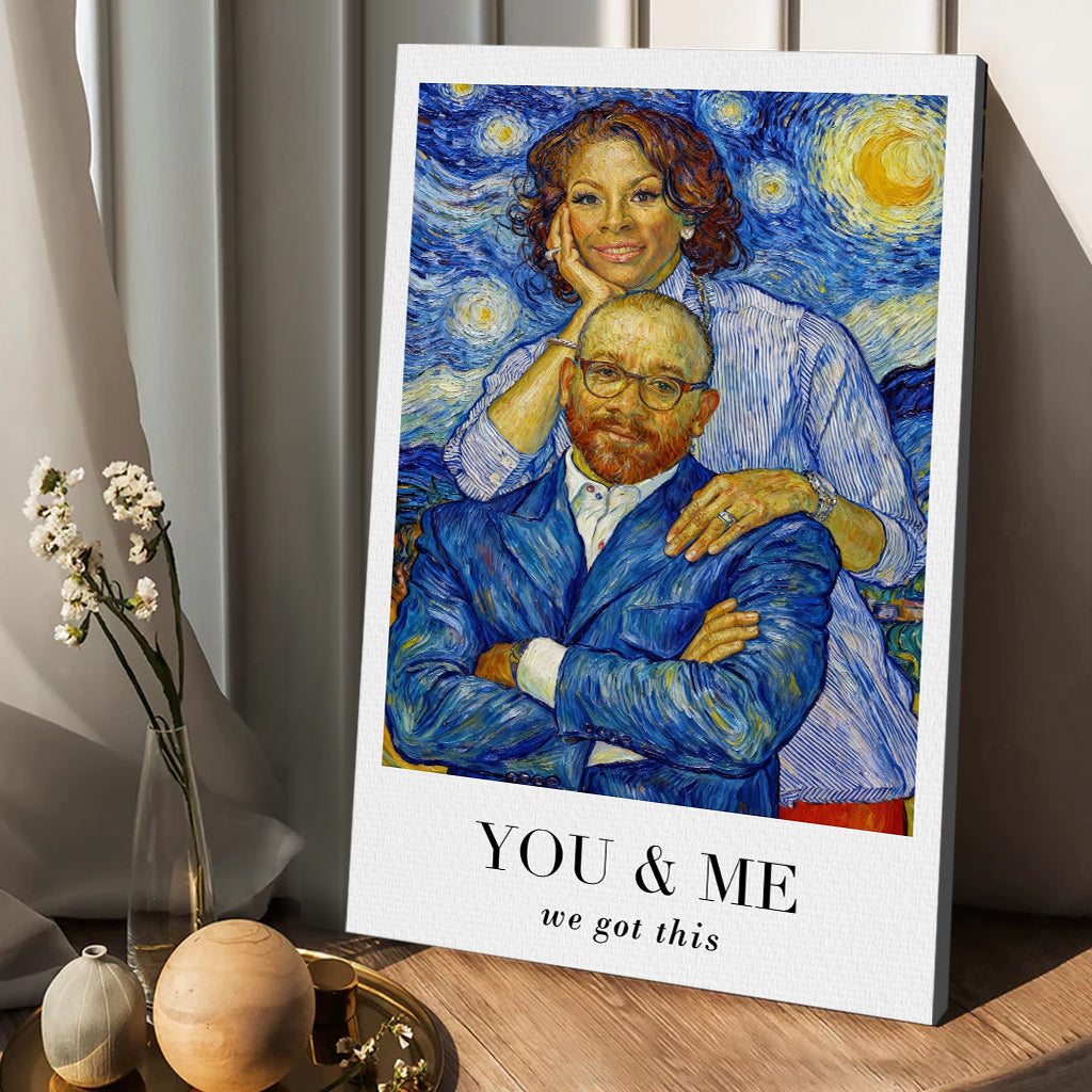 Van Gogh Wall Art - Personalized Couple Canvas And Poster