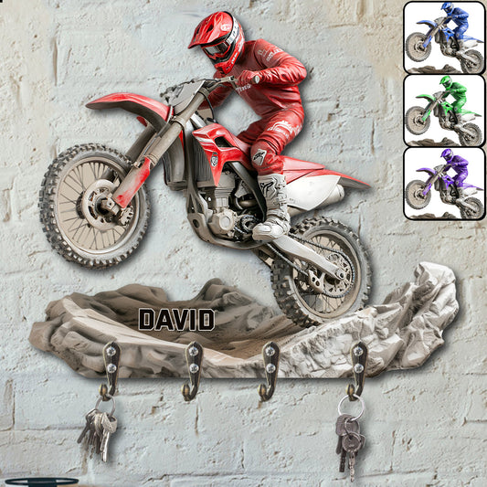 Ride Or Die - Porte-clés personnalisé en forme de moto tout-terrain
