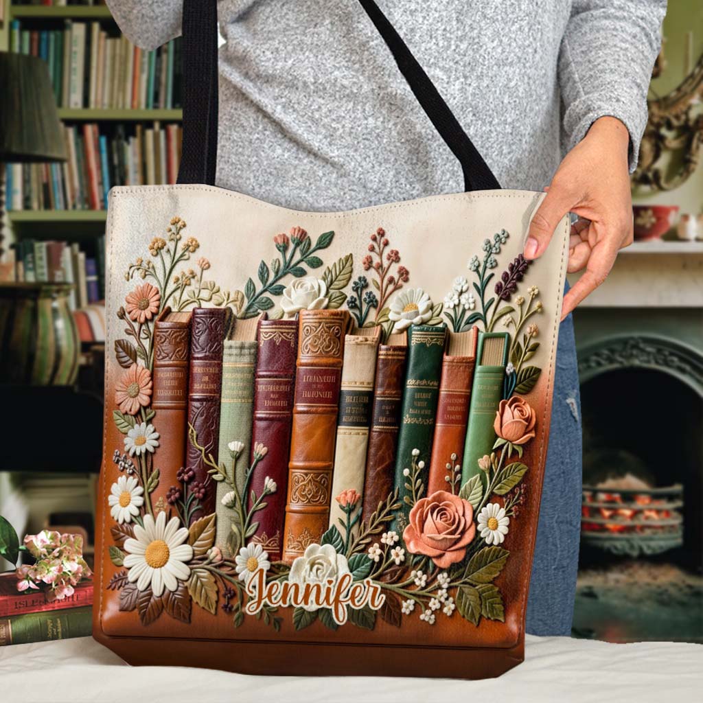 Einfach ein Mädchen, das Bücher liebt – personalisierte Büchertasche