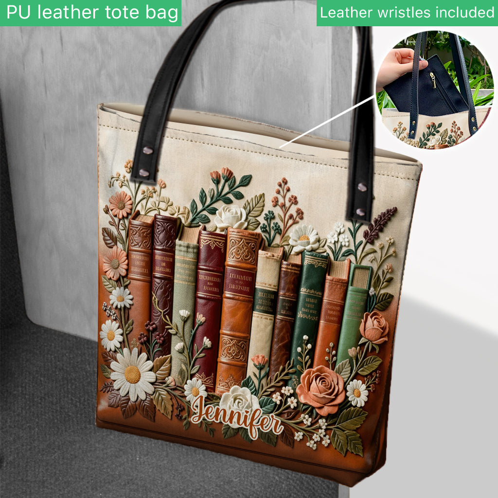Einfach ein Mädchen, das Bücher liebt – personalisierte Büchertasche