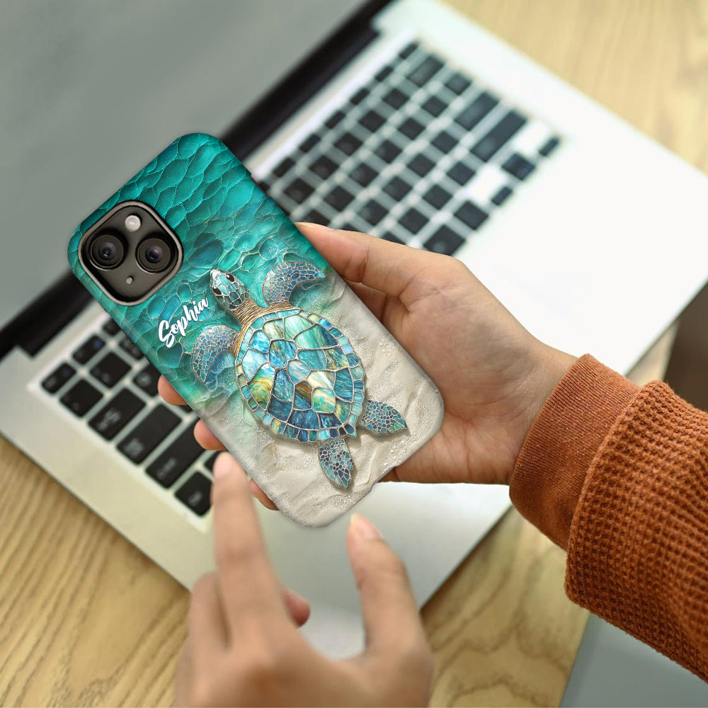 Sea Turtle Lovers - Personalized Turtle Full Print Phone Case