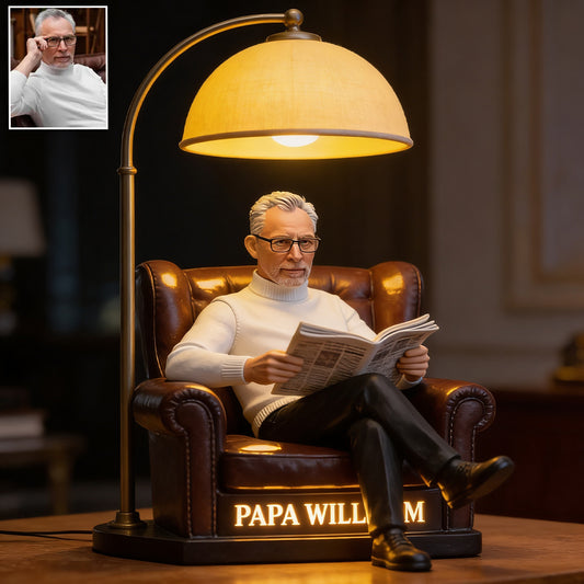 Personalisierte Lampe aus Foto - Geschenk für Papa - Individuelle Opa Acryl LED Nachtlicht