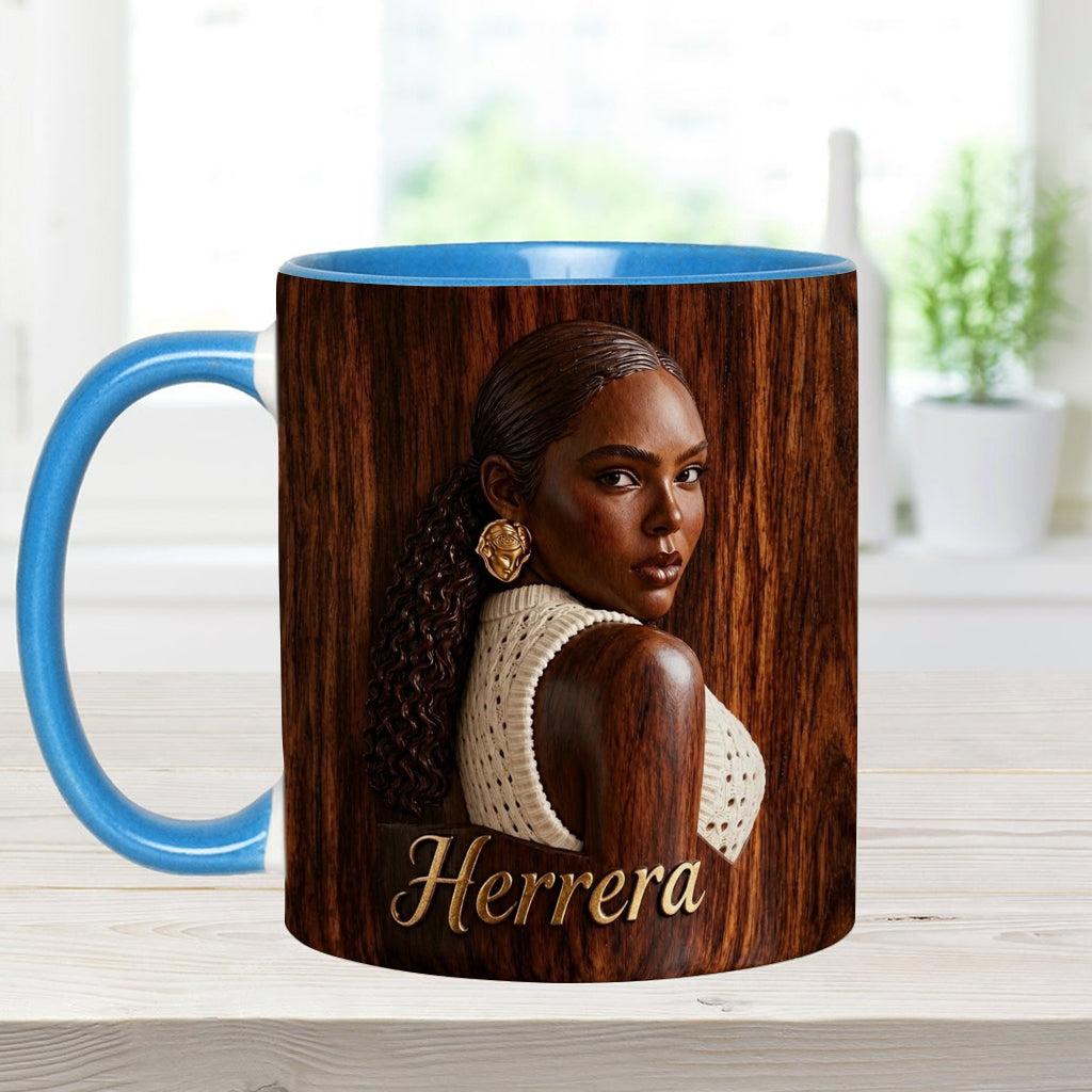 Afro Woman - Personalized African American Accent Mug & Coaster