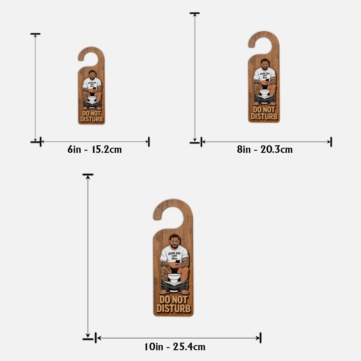 Mach Papa Sh*t - Personalisierte 2-lagige Holztafel / Holzplakette