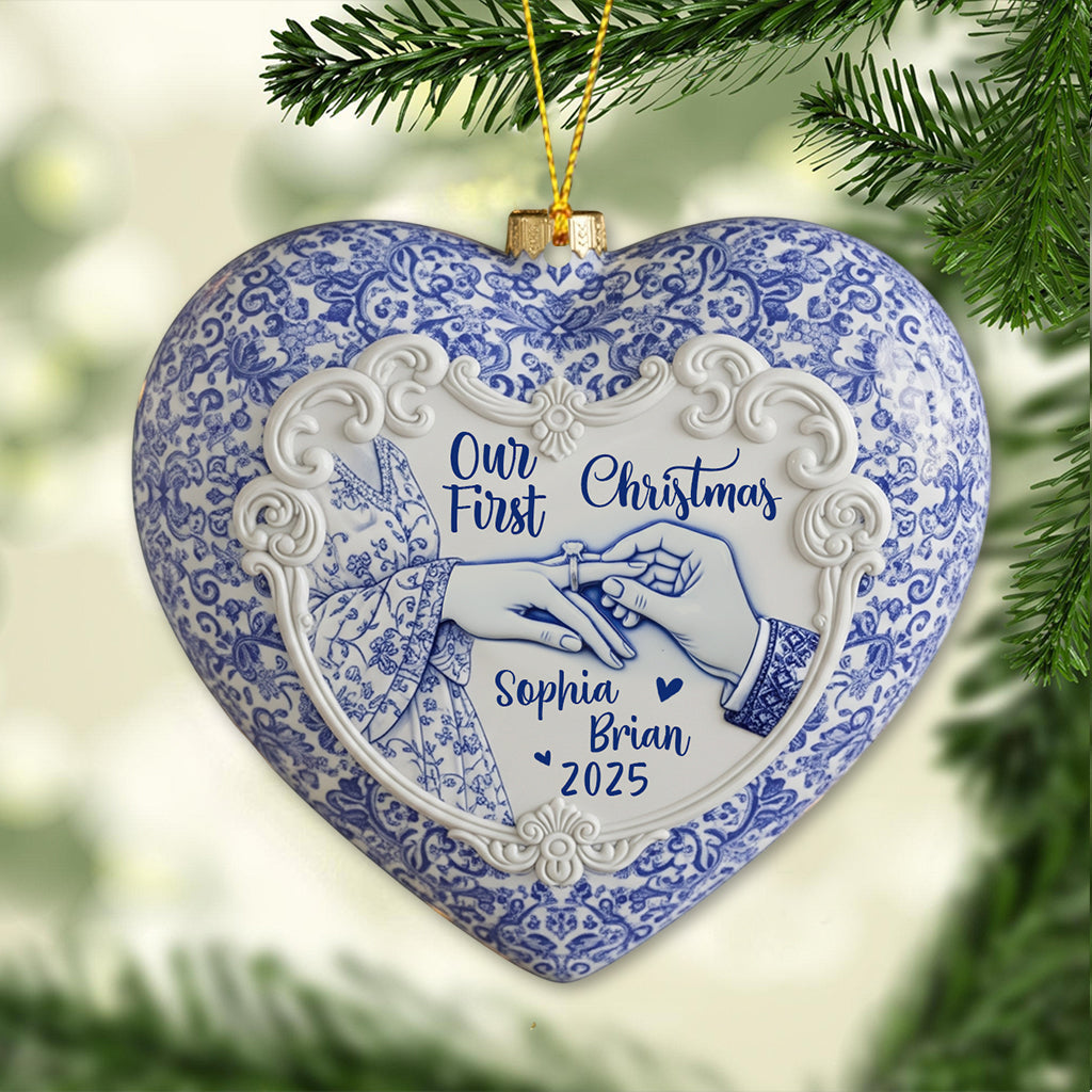Our First Christmas - Personalized Couple Ornament