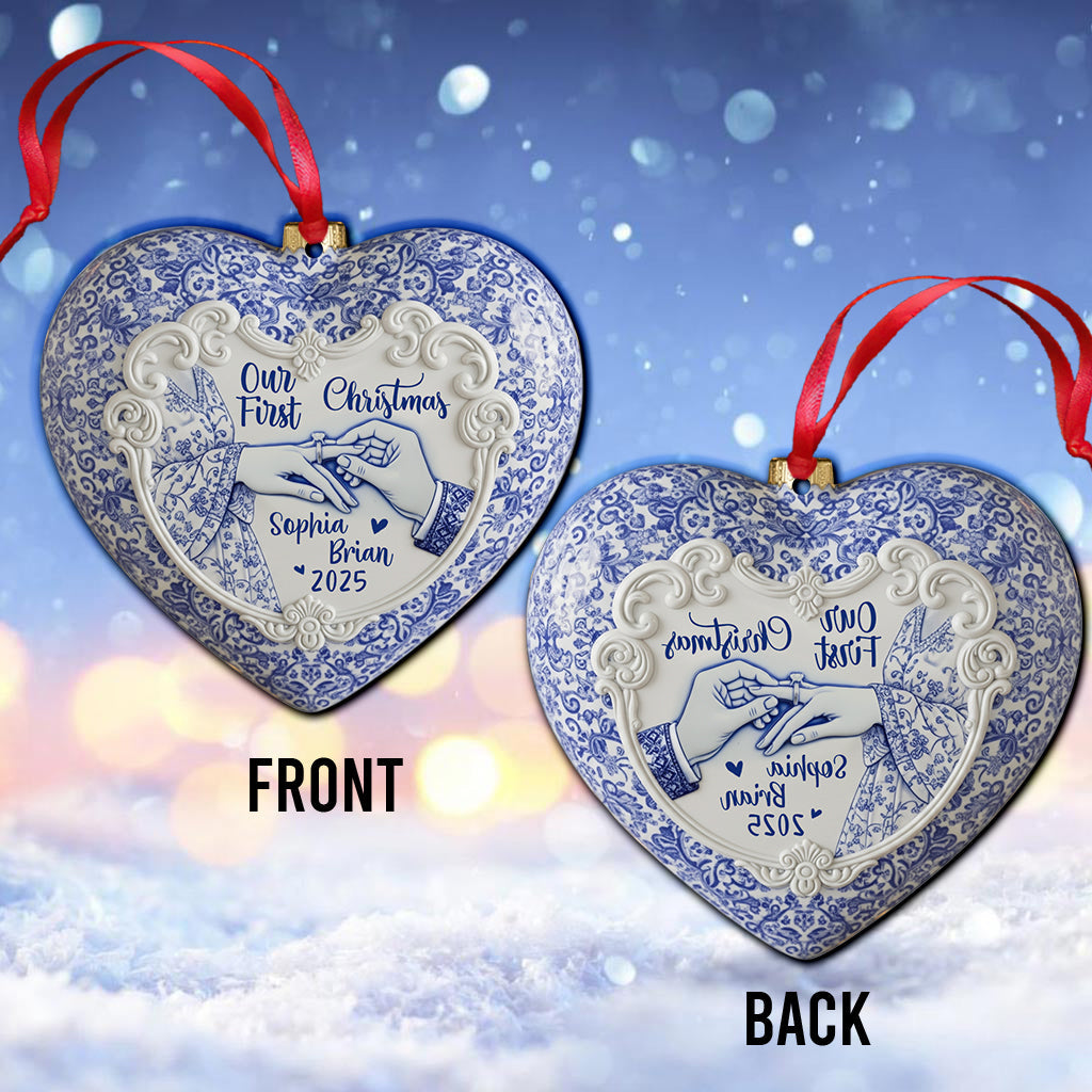 Our First Christmas - Personalized Couple Ornament