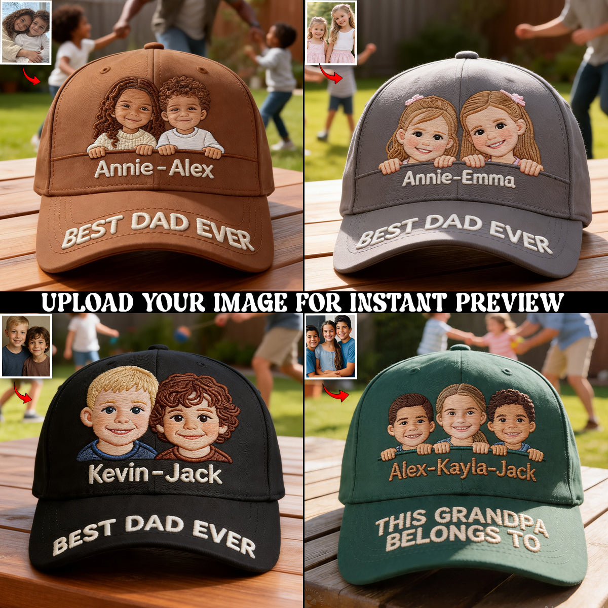 Cadeau parfait pour la fête des pères - Casquette classique personnalisée