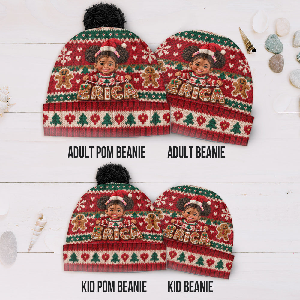Holding Name Letter Gift For Kids - Personalized Kid Beanie Hat