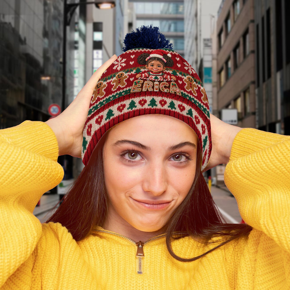 Holding Name Letter Gift For Kids - Personalized Kid Beanie Hat