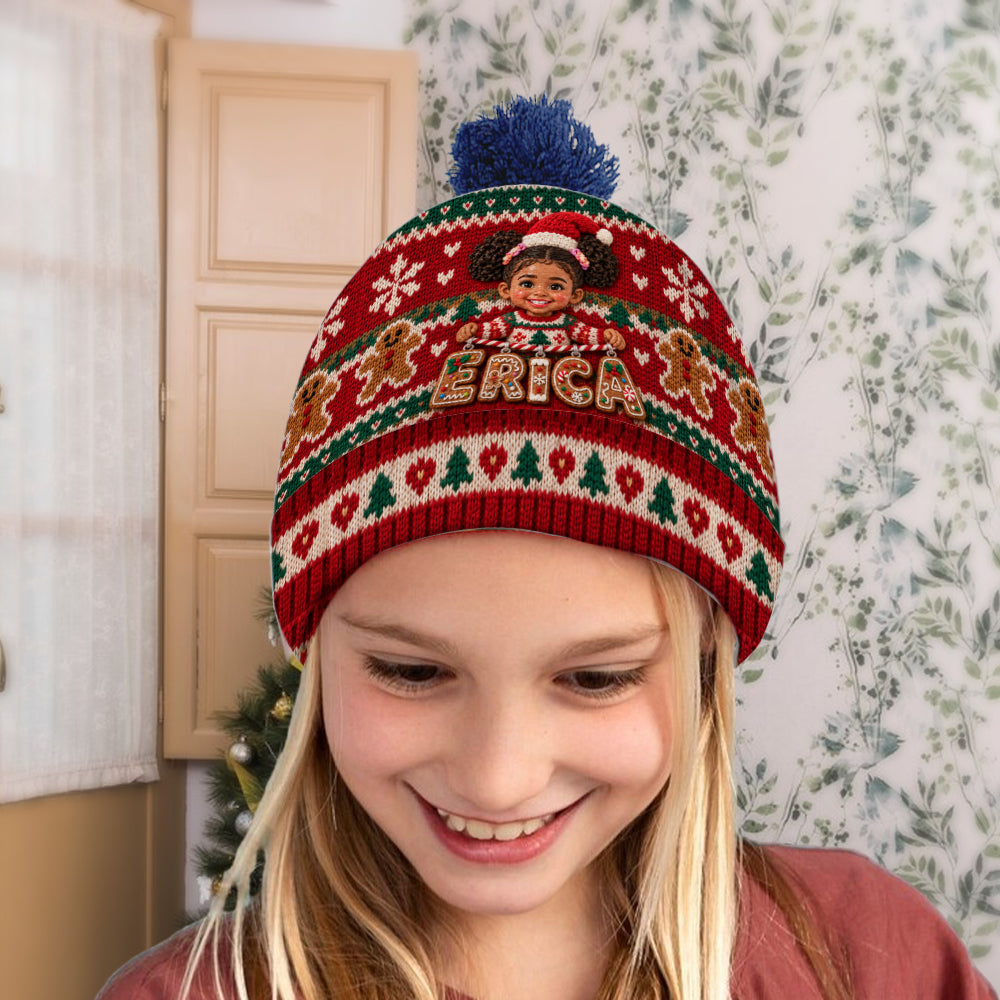 Holding Name Letter Gift For Kids - Personalized Kid Beanie Hat