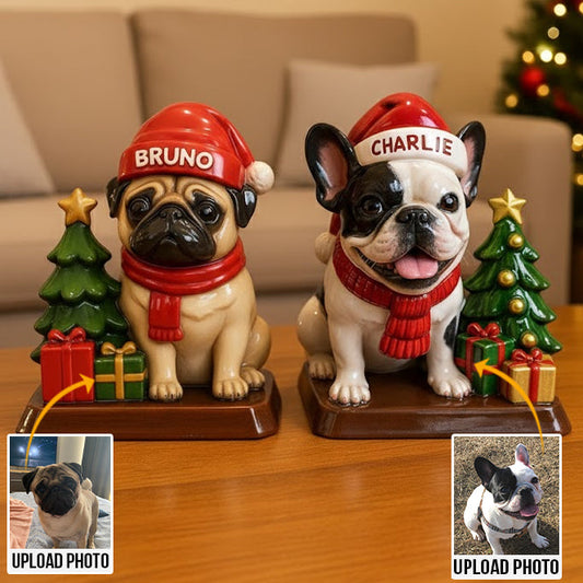 Weihnachtsplakette für Hunde – Personalisierte Acrylplakette in Dackelform