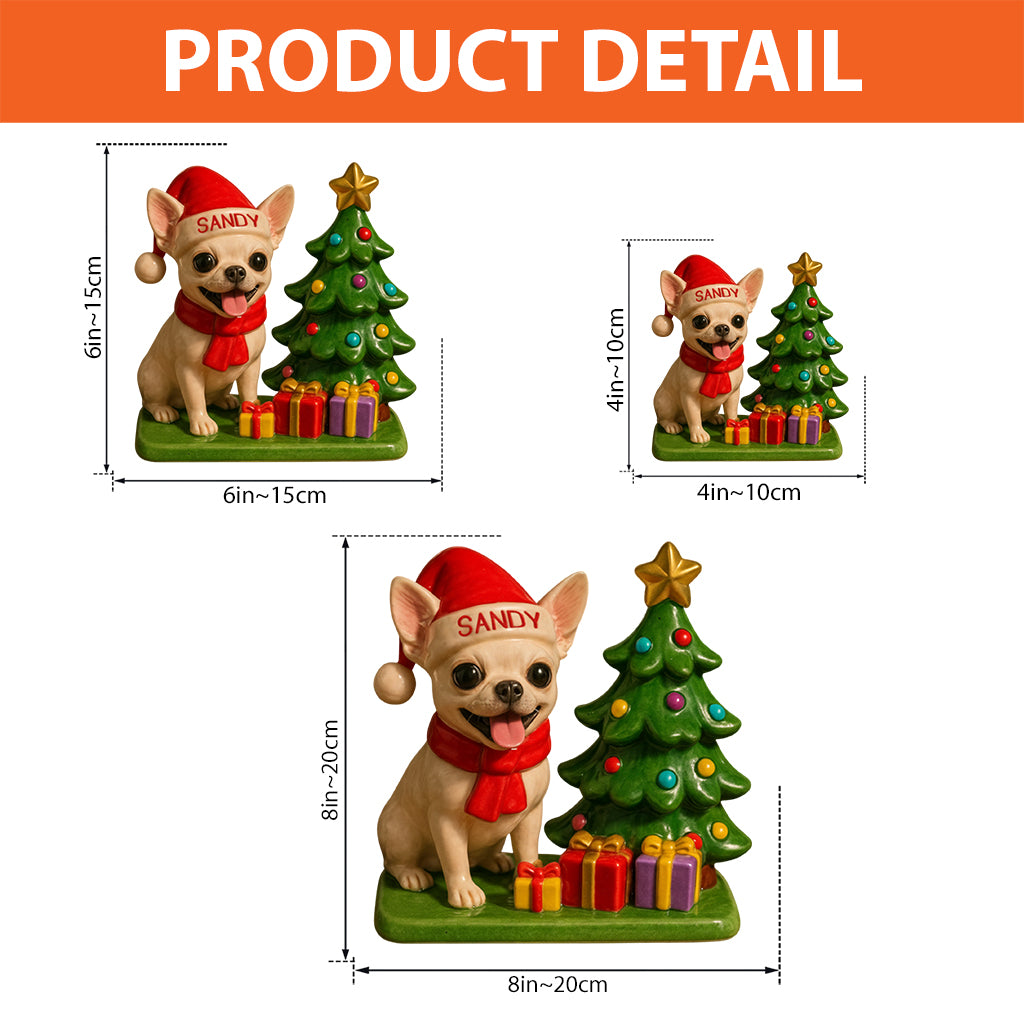 Noël pour chiens - Plaque acrylique personnalisée en forme de chien