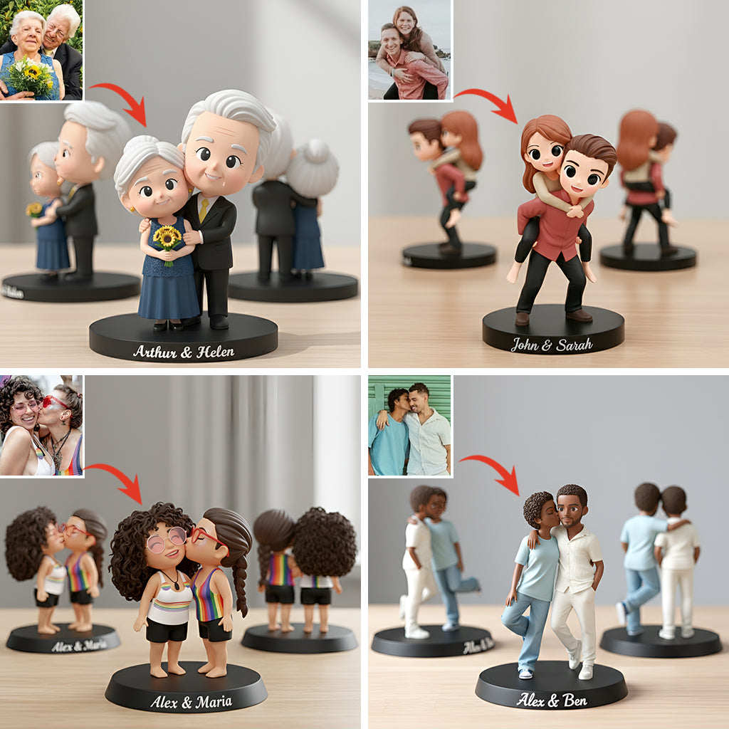 Loving Memories Keepsake - Personalized Couple Custom Made 3D Minifigure