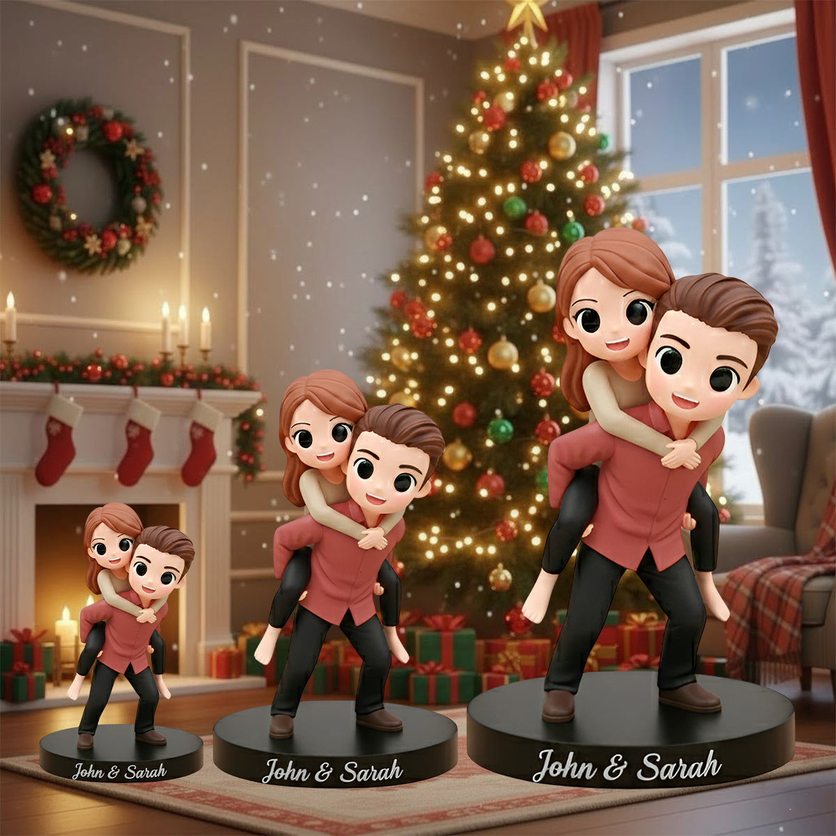 Loving Memories Keepsake - Personalized Couple Custom Made 3D Minifigure