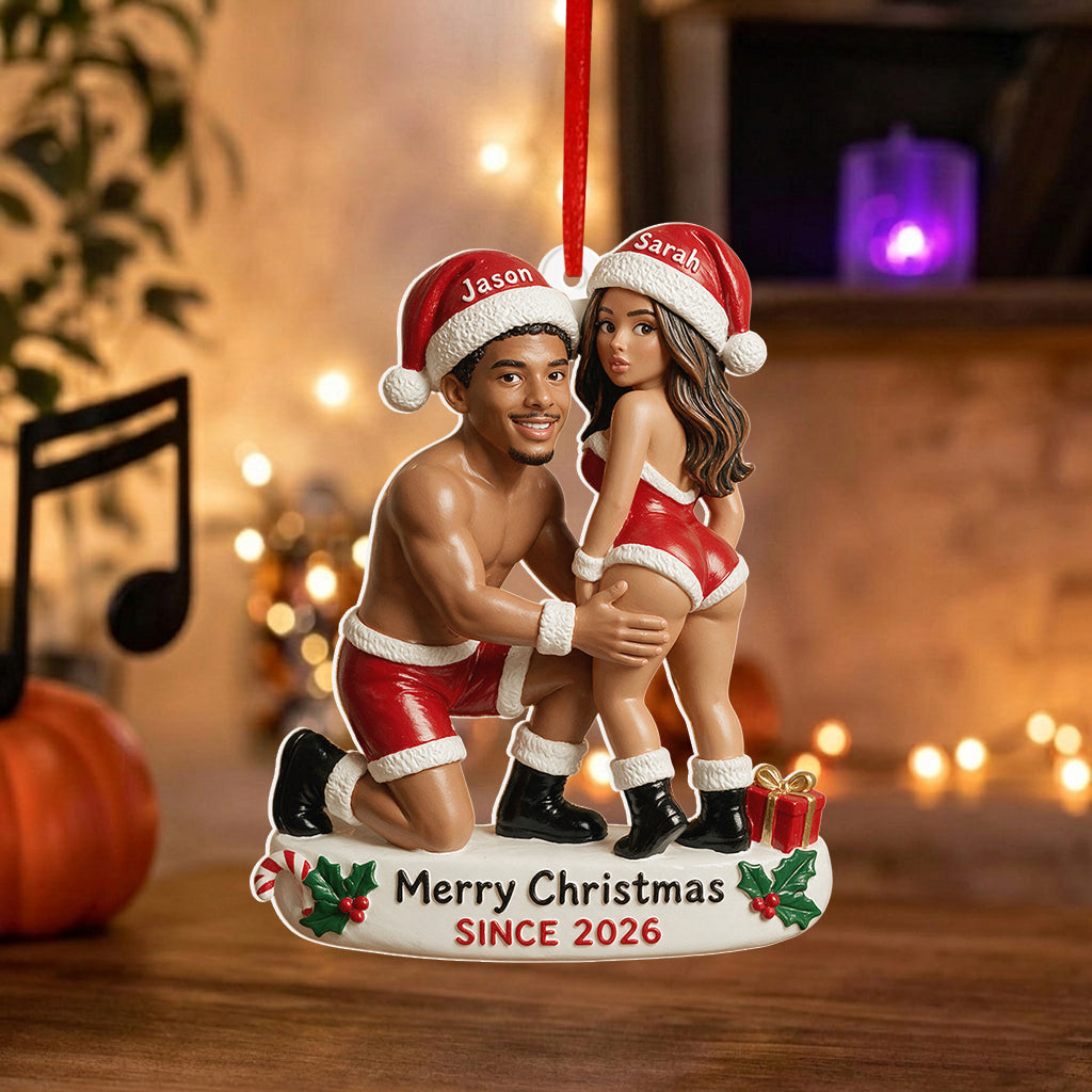 I Love You - Personalized Spicy Couple Premium 3D Ornament