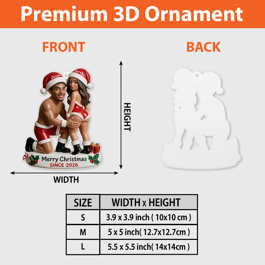 I Love You - Personalized Spicy Couple Premium 3D Ornament