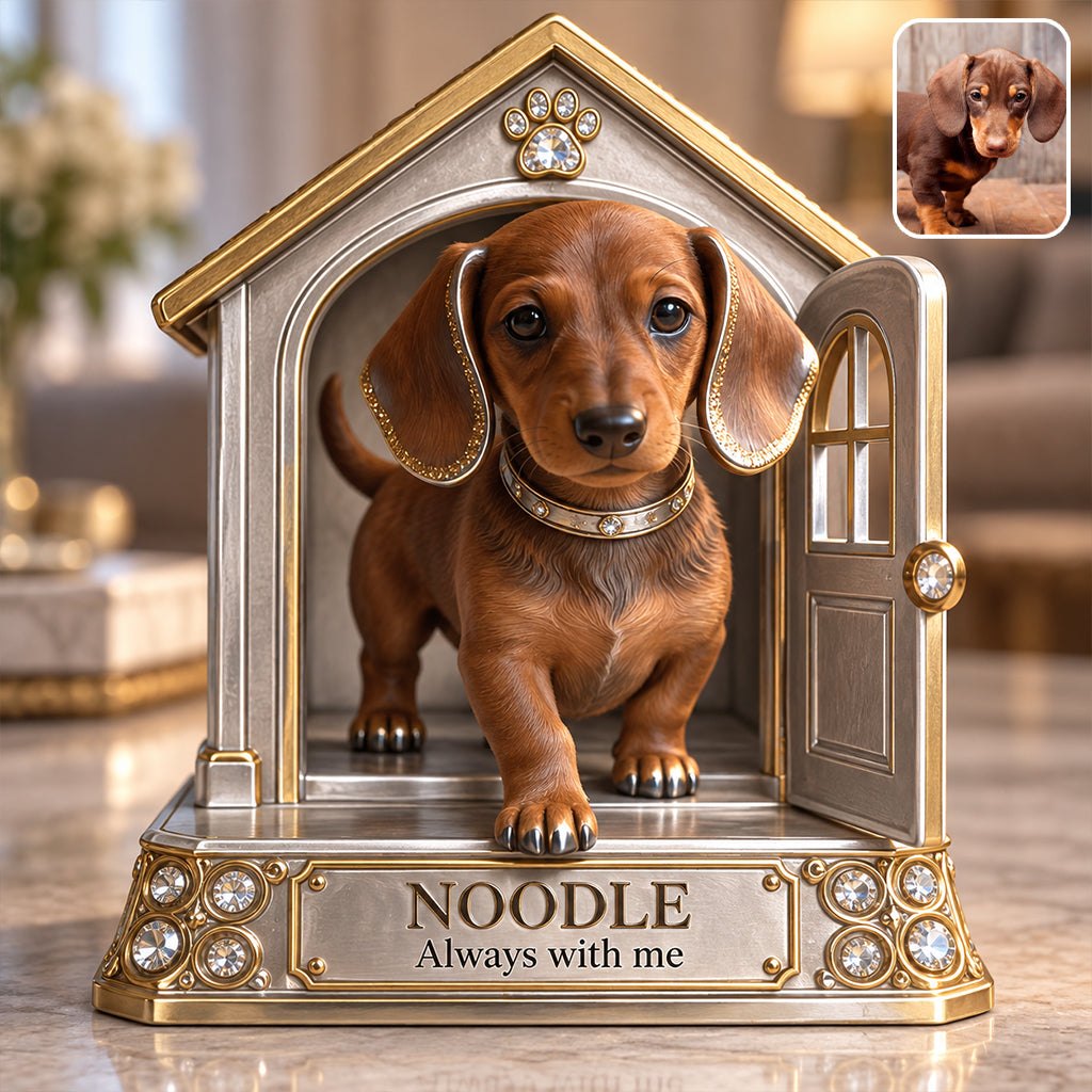Personalisierbares Geschenk für Hundeliebhaber, Einzigartiges Hundemama-Papa-Geschenk für Welpenbesitzer, Süßes Haustier-Gedenkgeschenk, Personalisierte Hundegeschenk - Personalisierte Hundekunststoffplatte