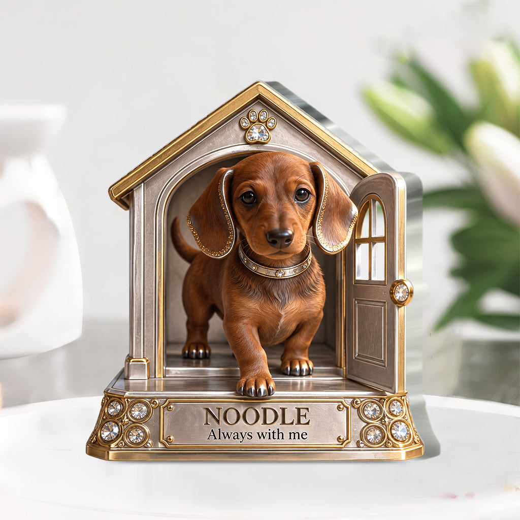 Personalisierbares Geschenk für Hundeliebhaber, Einzigartiges Hundemama-Papa-Geschenk für Welpenbesitzer, Süßes Haustier-Gedenkgeschenk, Personalisierte Hundegeschenk - Personalisierte Hundekunststoffplatte
