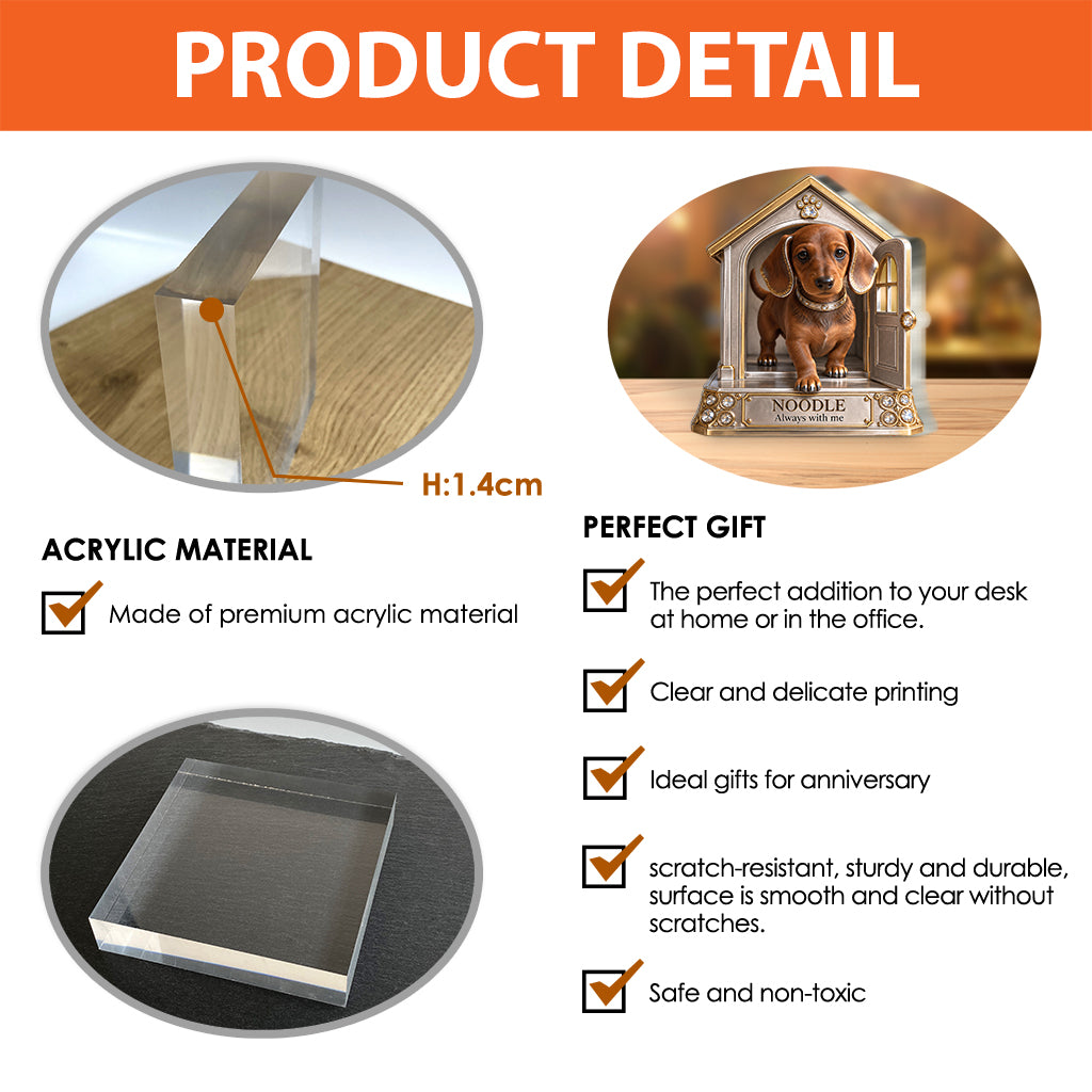 Personalisierbares Geschenk für Hundeliebhaber, Einzigartiges Hundemama-Papa-Geschenk für Welpenbesitzer, Süßes Haustier-Gedenkgeschenk, Personalisierte Hundegeschenk - Personalisierte Hundekunststoffplatte