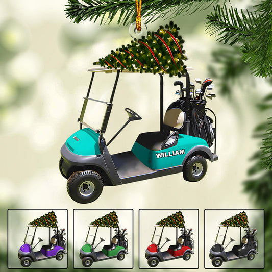 Lustiger Golfwagen – Personalisierter transparenter Golf-Anhänger