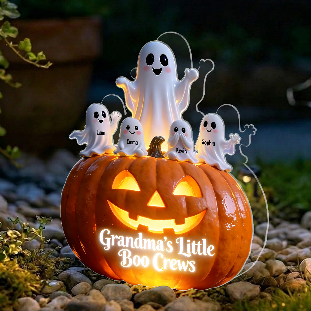 Grandma's Little Boo Crews - Personalized Grandma Solar Acrylic Light