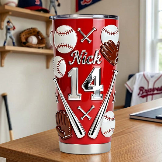 Gobelet isotherme personnalisé « J’adore le baseball »