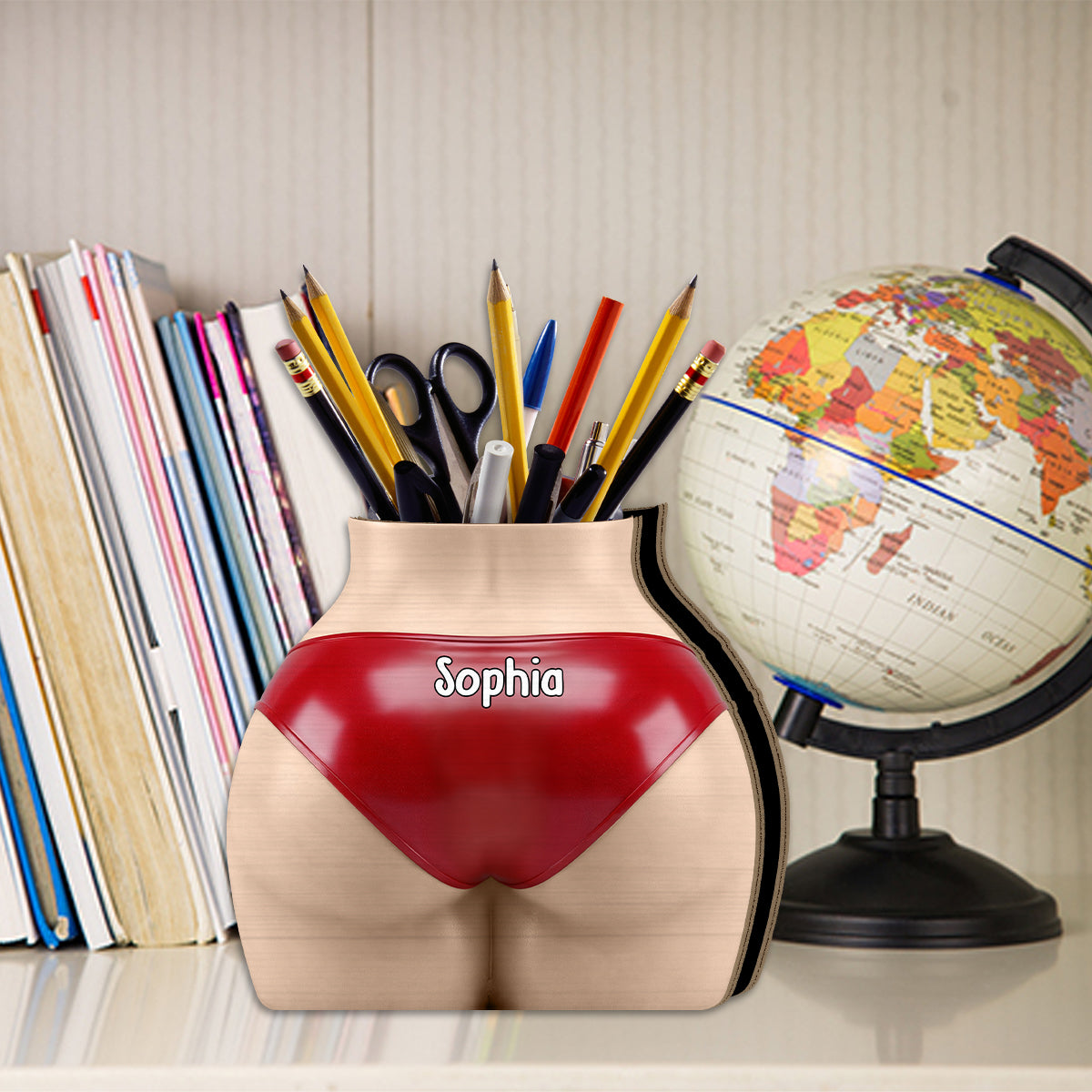 Funny Couple Gift - Personalized Couple Wooden Pen Holder