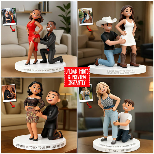 Touching Your Butt All The Time - Personalized Couple Custom Shaped Acrylic Plaque