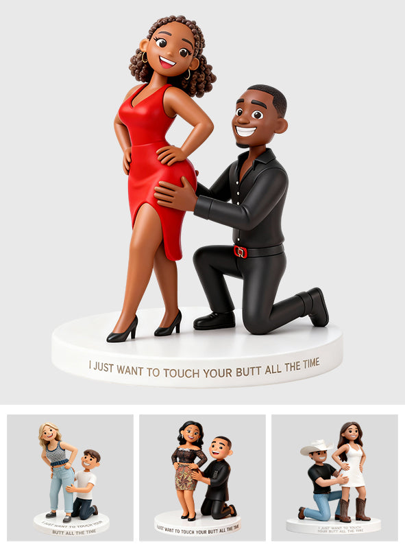 Touching Your Butt All The Time - Personalized Couple Custom Shaped Acrylic Plaque