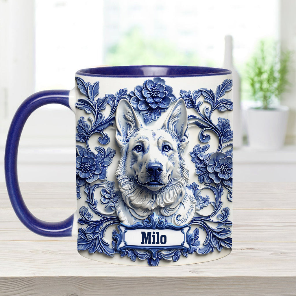 Niedlicher Deutscher Schäferhund – personalisierte Tasse mit Hundemotiv