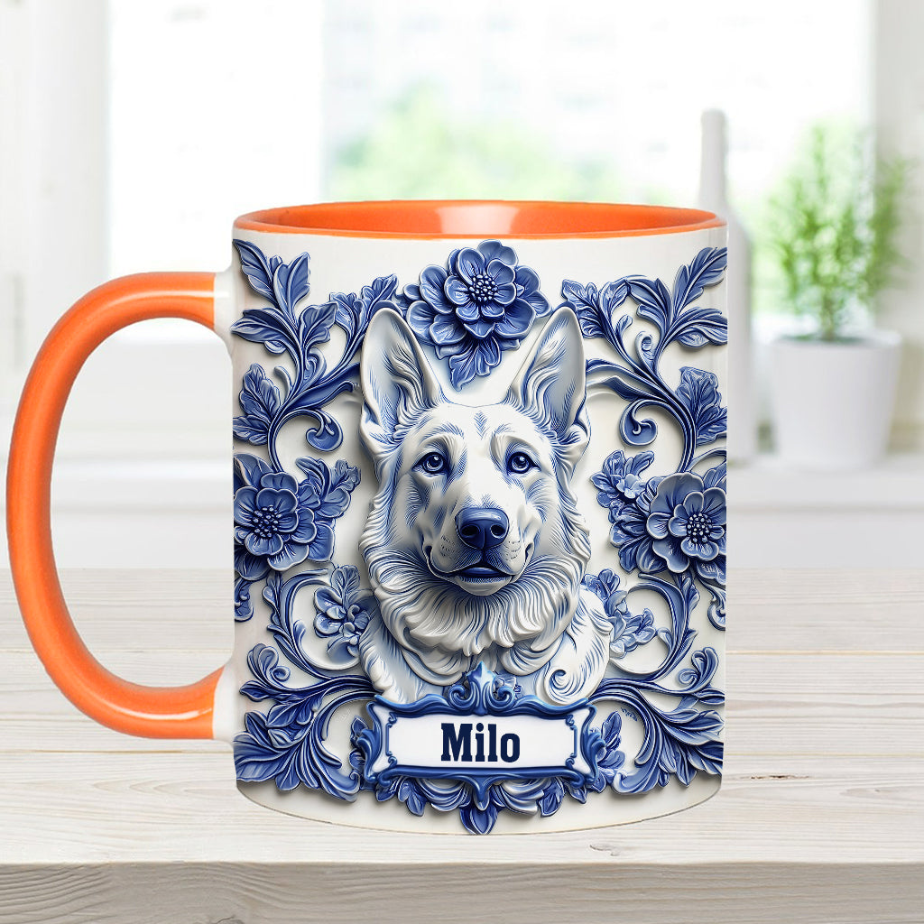 Niedlicher Deutscher Schäferhund – personalisierte Tasse mit Hundemotiv