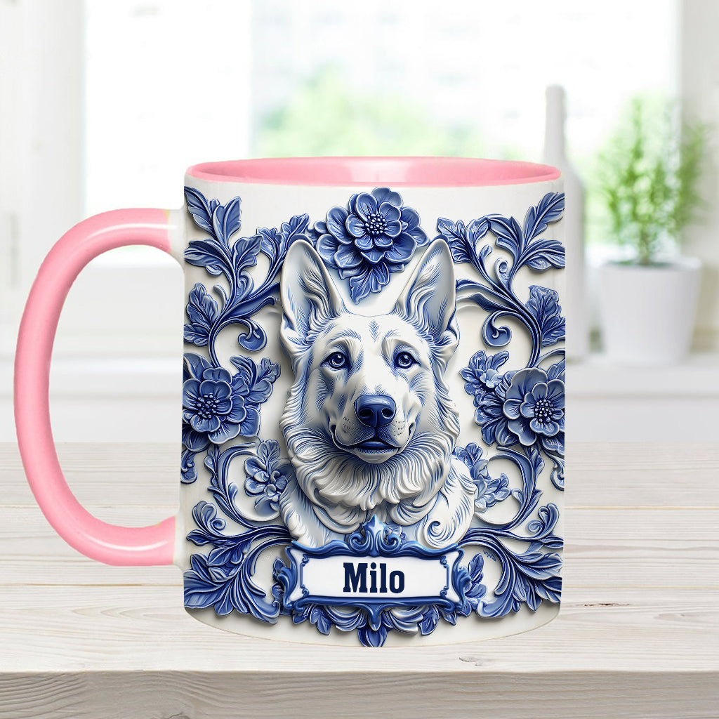 Niedlicher Deutscher Schäferhund – personalisierte Tasse mit Hundemotiv