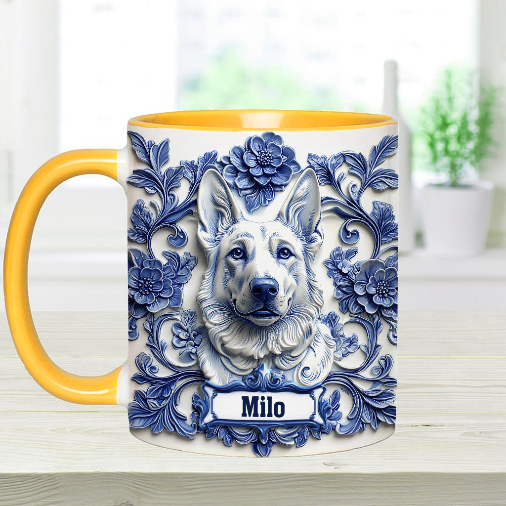 Niedlicher Deutscher Schäferhund – personalisierte Tasse mit Hundemotiv
