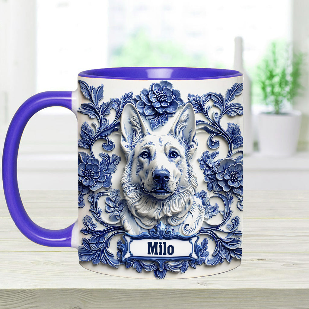 Niedlicher Deutscher Schäferhund – personalisierte Tasse mit Hundemotiv