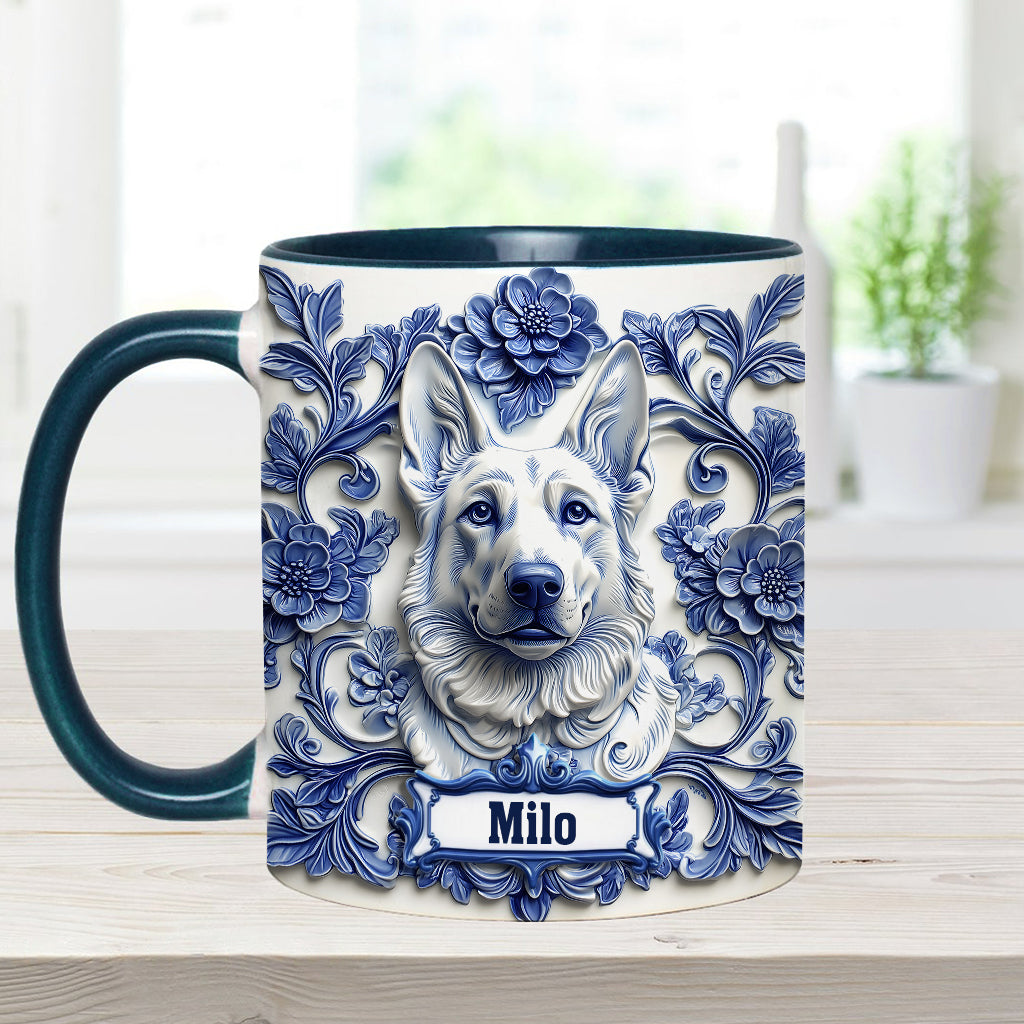 Niedlicher Deutscher Schäferhund – personalisierte Tasse mit Hundemotiv