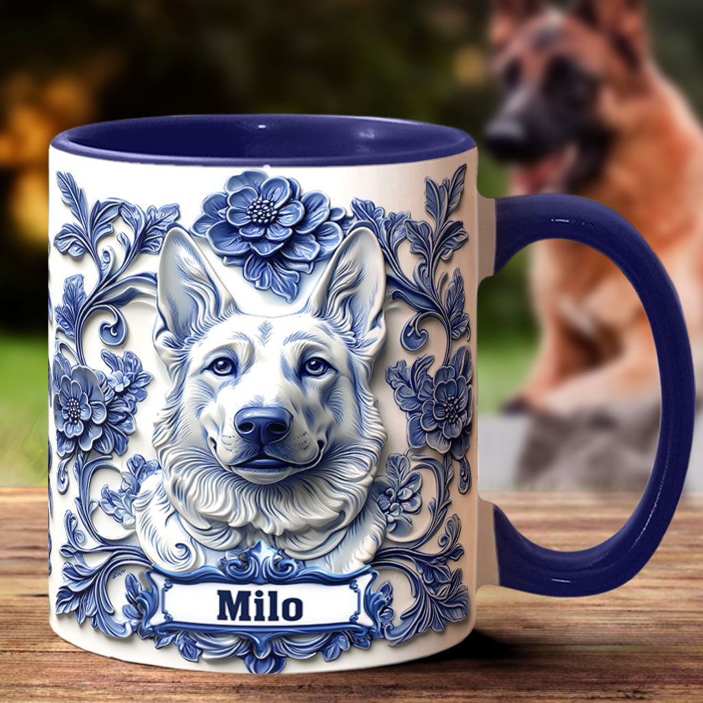 Niedlicher Deutscher Schäferhund – personalisierte Tasse mit Hundemotiv
