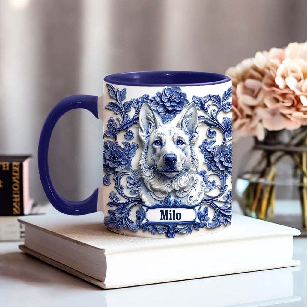 Niedlicher Deutscher Schäferhund – personalisierte Tasse mit Hundemotiv