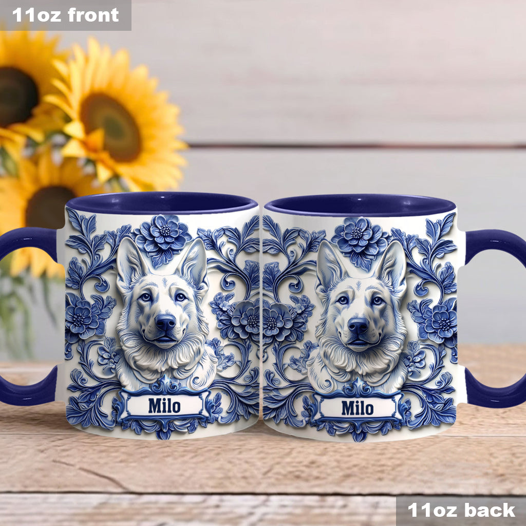 Niedlicher Deutscher Schäferhund – personalisierte Tasse mit Hundemotiv