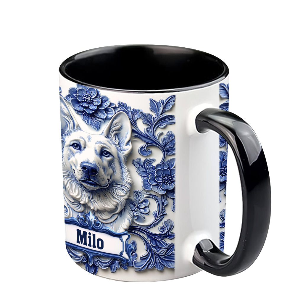 Niedlicher Deutscher Schäferhund – personalisierte Tasse mit Hundemotiv