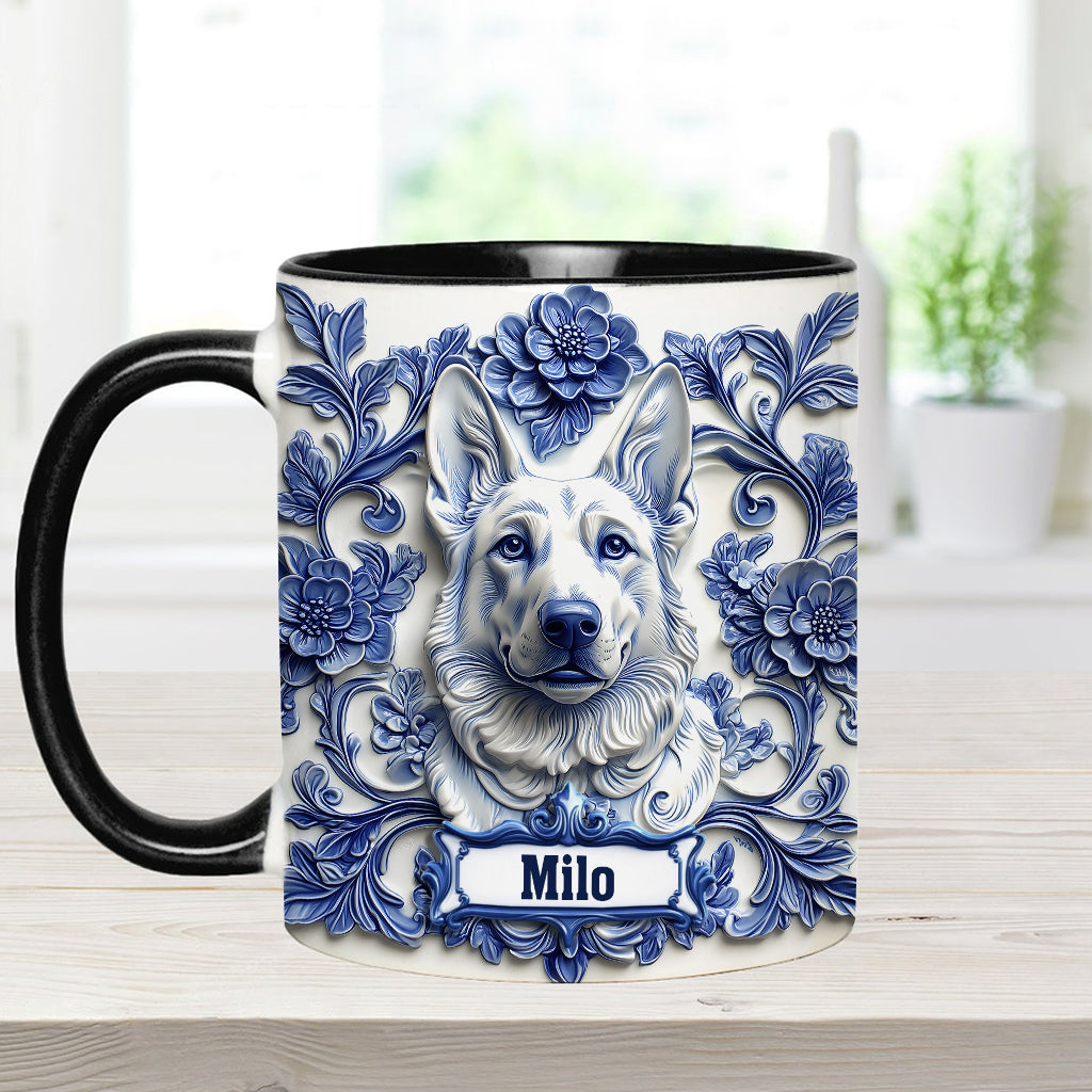 Niedlicher Deutscher Schäferhund – personalisierte Tasse mit Hundemotiv