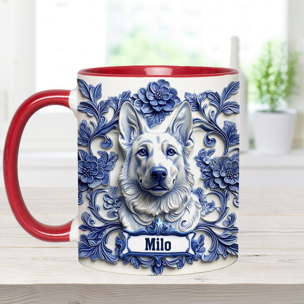 Niedlicher Deutscher Schäferhund – personalisierte Tasse mit Hundemotiv