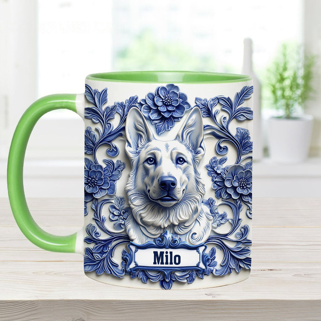 Niedlicher Deutscher Schäferhund – personalisierte Tasse mit Hundemotiv