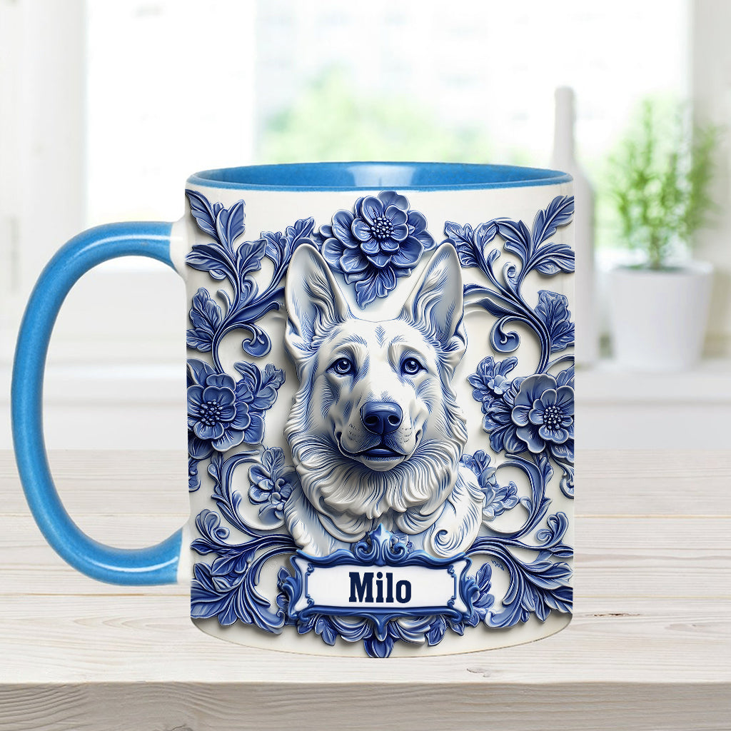 Niedlicher Deutscher Schäferhund – personalisierte Tasse mit Hundemotiv
