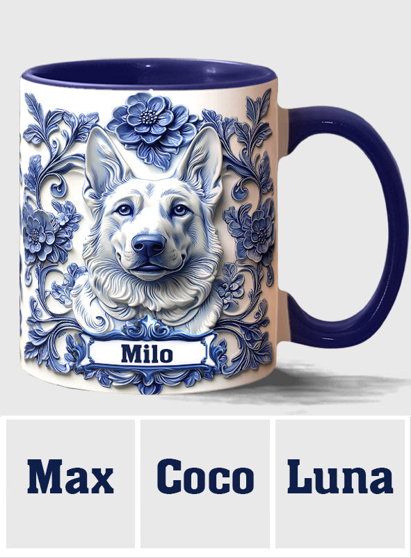 Niedlicher Deutscher Schäferhund – personalisierte Tasse mit Hundemotiv