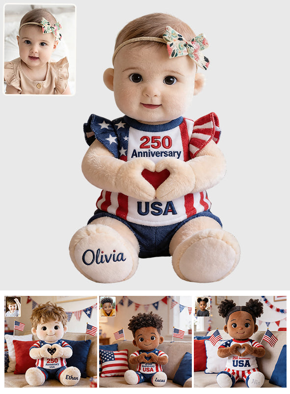 250 Jubiläums-Geschenk - Personalisierter Premium Kunstfell-Kissen für Kinder