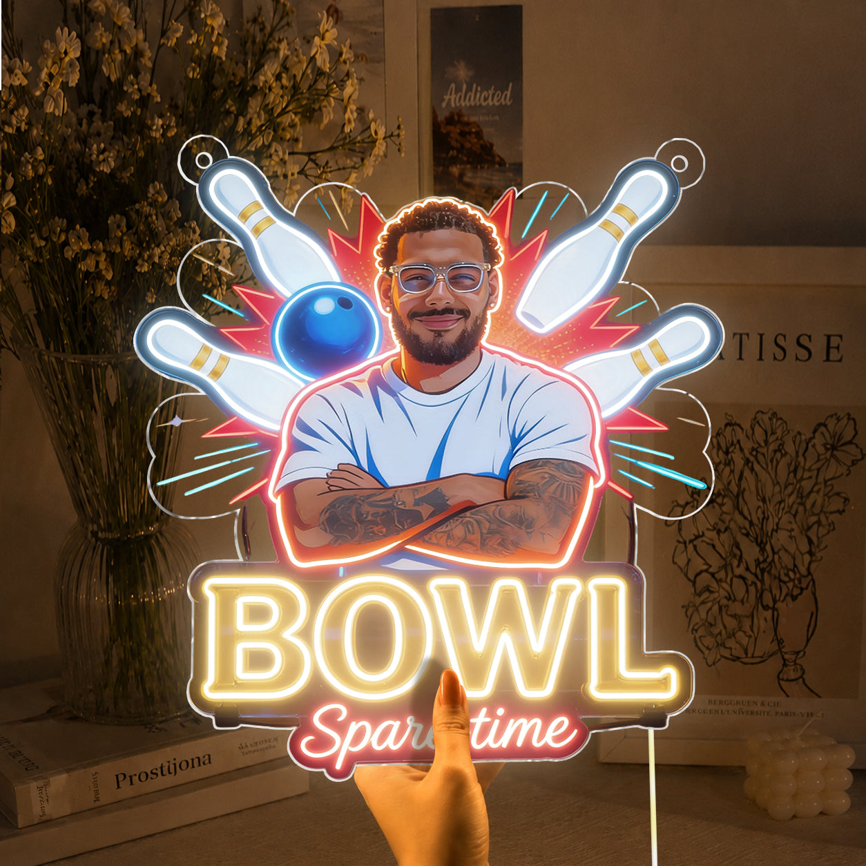 Custom From Any Photo - Personalized Bowling Neon LED Light Sign