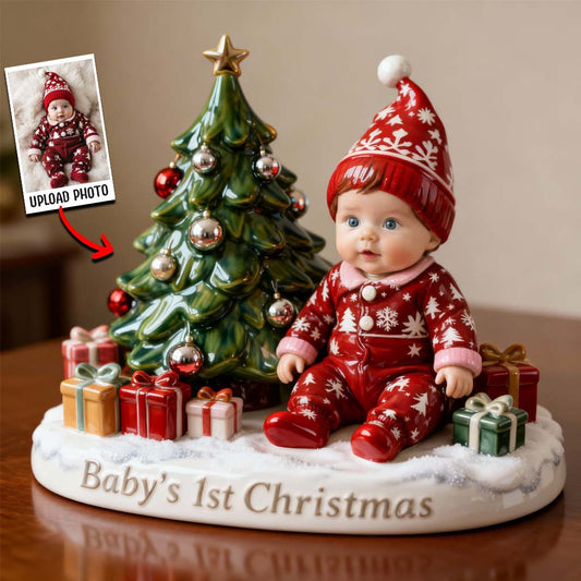 Premier Noël de bébé - Plaque acrylique personnalisée pour enfant
