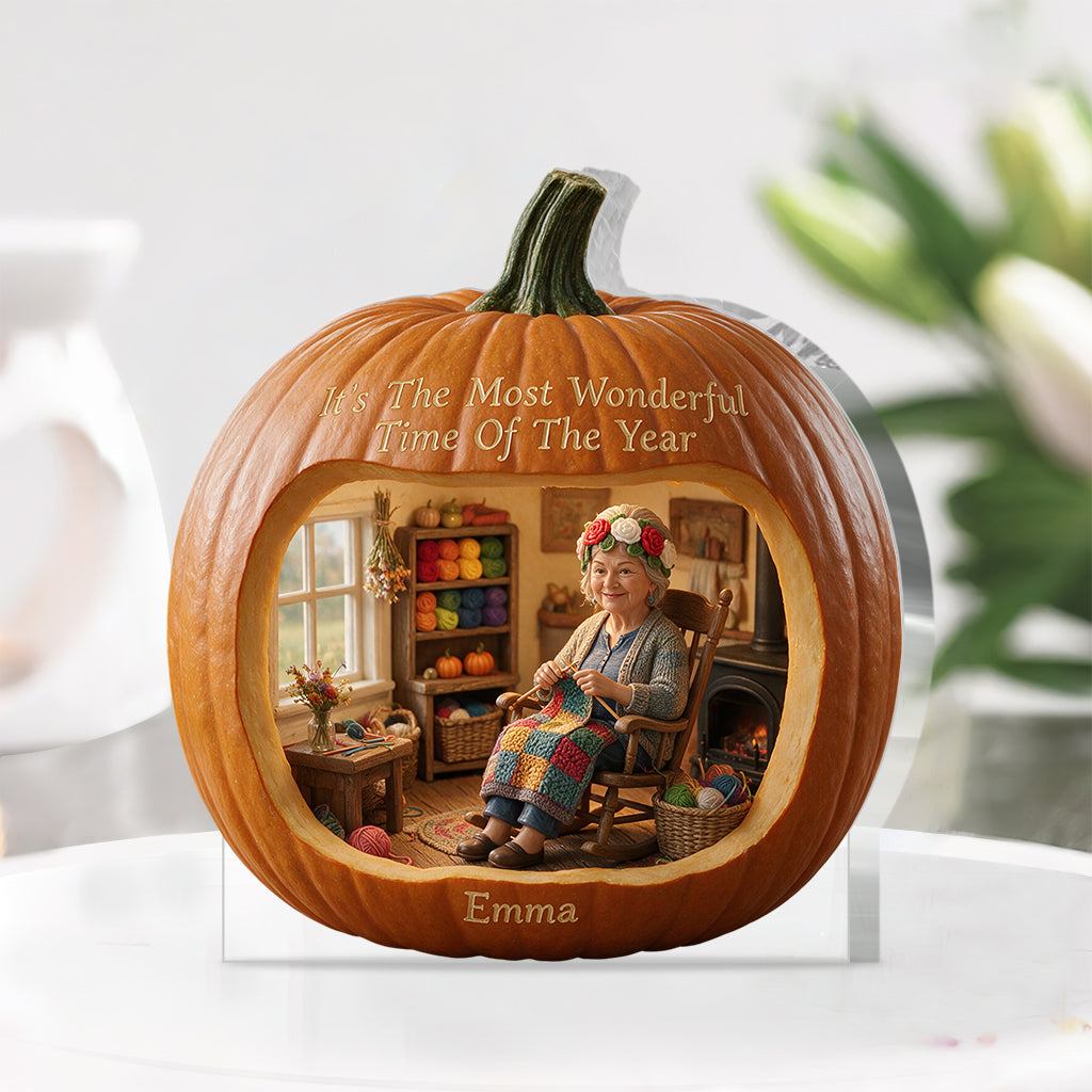 It's Fall Y'all - Personalized Knitting Custom Shaped Acrylic Plaque