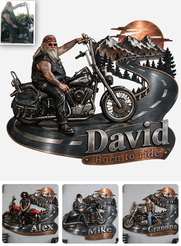 Cadeau Biker - Panneau Métallique Découpé Personnalisé Imprimé en 3D